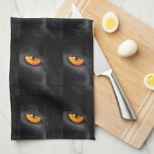 Zwarte kat 🙀Halloween🎃 keukenhanddoek (Quarter Fold)
