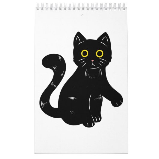 Zwarte kat Halloween kinder Kalender (Hoes)