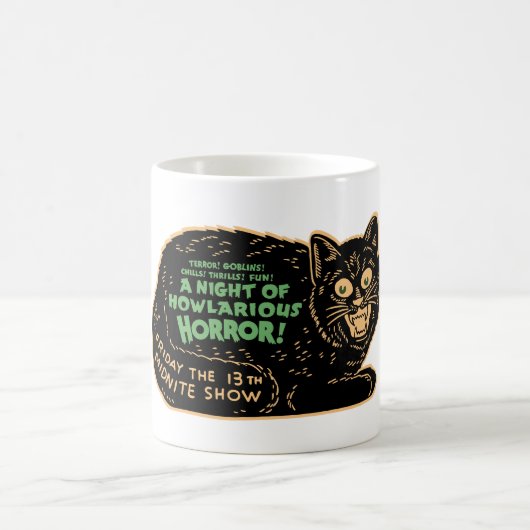  zwarte kat Halloween Koffiemok (Center)