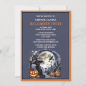 Zwarte kat Halloween kostuum feestje voor kinderen Kaart (Voorkant)