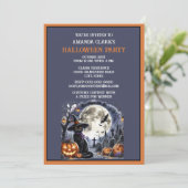 Zwarte kat Halloween kostuum feestje voor kinderen Kaart (Staand voorkant)