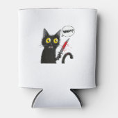 Zwarte kat Halloween kostuum hekserij spin web Blikjeskoeler (Voorkant)