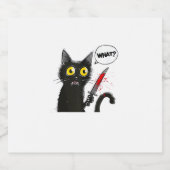 Zwarte kat Halloween kostuum hekserij spin web Sparkling Wijnetiket (Enkel label)