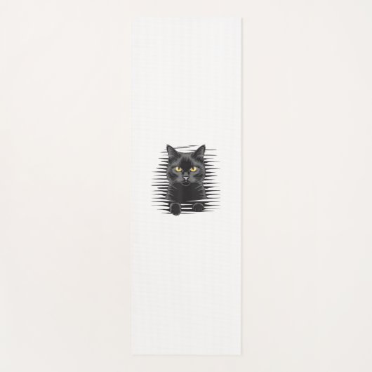 Zwarte kat Halloween Kostuum Spooky Kitty Cat Kitt Yogamat (Voorkant)