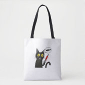 Zwarte kat Halloween kostuum Wat grappige kat minn Tote Bag (Voorkant)