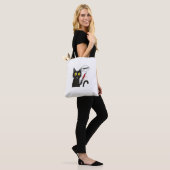 Zwarte kat Halloween kostuum Wat grappige kat minn Tote Bag (Op model)