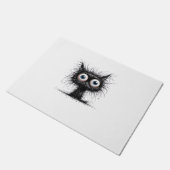 Zwarte kat Halloween Kostuumfeest Grappige Enge Ka Deurmat (Schuin)