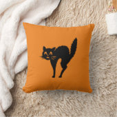 Zwarte kat Halloween Kussen (Deken)