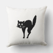 Zwarte kat Halloween Kussen (Achterkant)