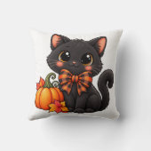 Zwarte kat Halloween kussensloop decoratie Kussen (Achterkant)