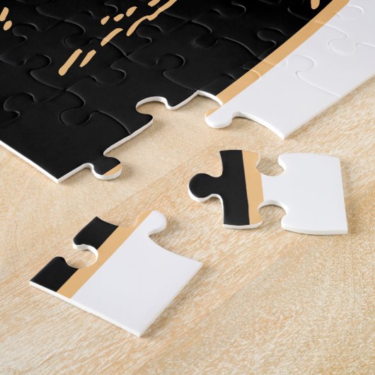 zwarte kat Halloween Legpuzzel (Zijkant)