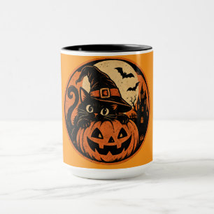 Zwarte kat Halloween  Mok