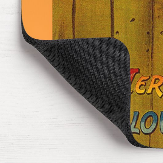  zwarte kat Halloween Muismat (Hoek)