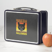 Zwarte Kat Halloween Oude Pompoen Grafiek (In situ)