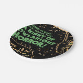  zwarte kat Halloween Papieren Bordje (Gekanteld)