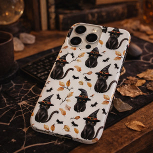Zwarte Kat Halloween Patroon - Heksenkat  iPhone 15 Pro Max Hoesje