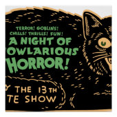  zwarte kat Halloween Perfect Poster (Voorkant)