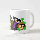 Zwarte kat Halloween plezier Grote Koffiekop (Voorkant rechts)