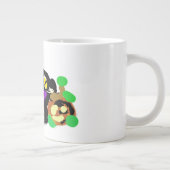 Zwarte kat Halloween plezier Grote Koffiekop (Rechts)