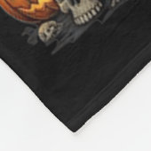 Zwarte kat Halloween pompoen Fleece Deken (Hoek)