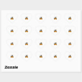 Zwarte kat Halloween pompoen Spooky Night Hart Sticker (Vel)