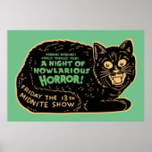  zwarte kat Halloween Poster (Voorkant)