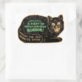  zwarte kat Halloween Rechthoekige Sticker (Tas)