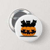 Zwarte kat Halloween Ronde Button 5,7 Cm (Voorkant /achterkant)