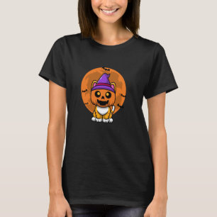 Zwarte Kat Halloween Schattige Enge Kat heksachtig T-shirt