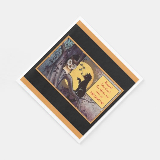  zwarte kat Halloween Servet (Hoek)