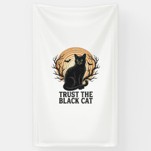 Zwarte Kat Halloween Shirt Vintage Griezl Maan Kat Spandoek
