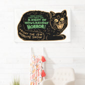  zwarte kat Halloween Spandoek (Insitu)