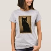 Zwarte kat -  Halloween Stamp T-shirt (Voorkant)