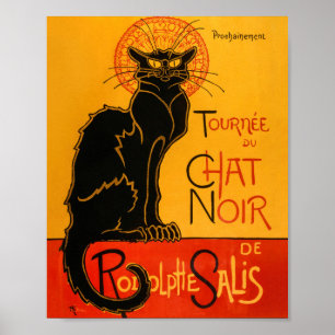 Zwarte Kat  Halloween Steinlen Poster