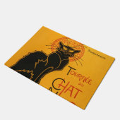 Zwarte Kat  Halloween Steinlen Poster Deurmat (Schuin)