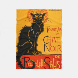 Zwarte Kat  Halloween Steinlen Poster Fleece Deken