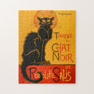 Zwarte Kat  Halloween Steinlen Poster Legpuzzel