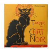 Zwarte Kat  Halloween Steinlen Poster Tegeltje (Voorkant)