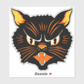 zwarte kat Halloween Sticker (Vel)