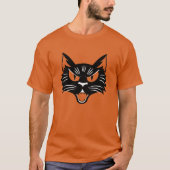 zwarte kat Halloween T-shirt (Voorkant)