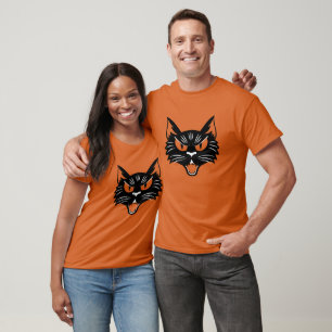 zwarte kat Halloween T-shirt