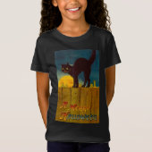 zwarte kat Halloween T-shirt (Voorkant)