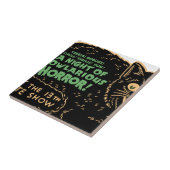  zwarte kat Halloween Tegeltje (Zijkant)