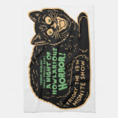 zwarte kat Halloween Theedoek (Verticaal)