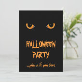 Zwarte Kat Halloween Uitnodigingen (Staand voorkant)