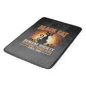 Zwarte Kat Halloween Vertrouwd Vintage Kerkhof Ont Badmat (Gekanteld)