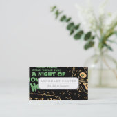  zwarte kat Halloween Visitekaartje (Staand voorkant)