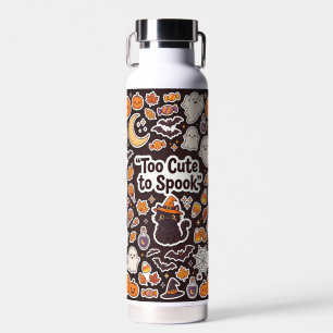 Zwarte kat Halloween-waterfles voor schattige mome Waterfles