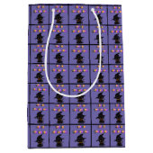 Zwarte kat Happy Halloween-ballonnen Medium Cadeauzakje (Voorkant)