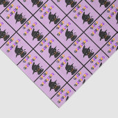 Zwarte kat Happy Halloween-ballonnen Tissuepapier (Detail)